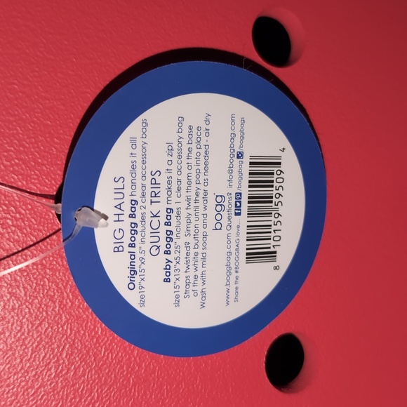 Bogg Bag Large Bullseye Tote Red Target Edition NWT - Picture 3 of 3